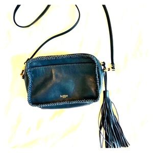 Botkier Teal/Navy crossbody whipstitch bag